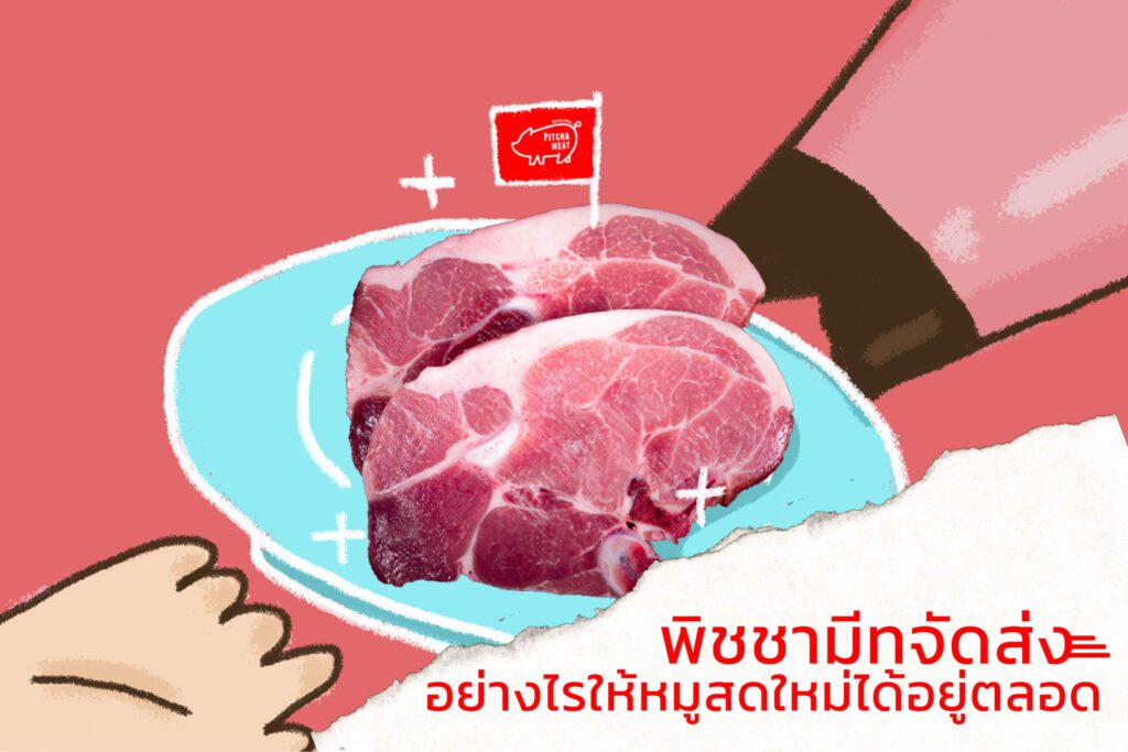 จัดส่งเนื้อหมูสด